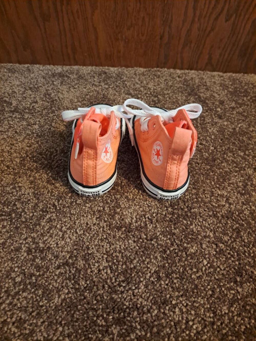 Converse Chuck Taylor All Star high-top toddler sneakers ,bright coral-orange - Picture 3 of 8